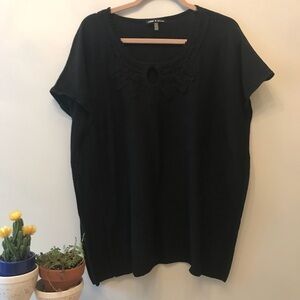 Cable & Gauge Black Sleeveless Sweater L​​​​​